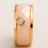 Ring "Rose Glow" – Yellow gold plating, pink ceramic and zircon