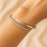 Bracelet “Line of Light” – 925 Sterling Silver, Rhodium / Yellow Gold / Rose Gold, Zircon