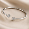 Bracelet “Dual Sparkle” – 925 Sterling Silver, Rhodium Plated, Zircon