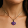 "Amethyst Lotus" Necklace – faceted amethyst, 42+5 cm