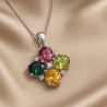 “Color Temptation” Necklace – Sterling Silver Tourmaline & Zircon | Luxury Jewelry