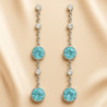 “Sea Breeze” Earrings – Sterling Silver Aquamarine & Zircon Drop Earrings | Luxury Jewelry