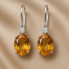 “Golden Ray” Earrings – Sterling Silver Citrine & Zircon Drop Earrings | Luxury Jewelry