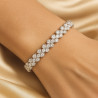“Crystal Elegance” bracelet – 17 cm, crafted from high-quality material with silver plating. A refined intertwined design adorne