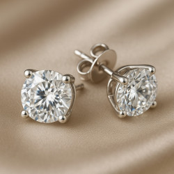 Pure Shine – Stainless Steel Zircon Earrings | 8 mm | Elegant Studs