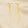 Golden Flow – Long Earrings | 10 cm | 14K Gold Plated | Hypoallergenic