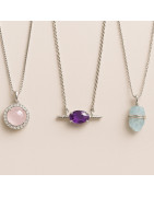 Women natural stone necklaces